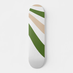 Weiße, sandige und palmengrüne Welle Skateboard