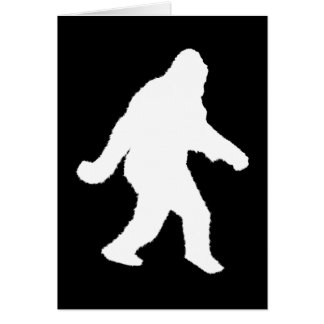 Weiße Sasquatch-Silhouette für dunkle Hintergründe