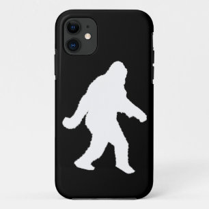 Weiße Sasquatch-Silhouette für dunkle Hintergründe Case-Mate iPhone Hülle