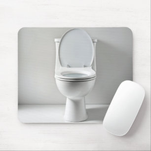 Weiße saubere Toilette Mousepad