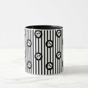 Weiße Schädel Schwarzer & Weißer Schädel Tasse