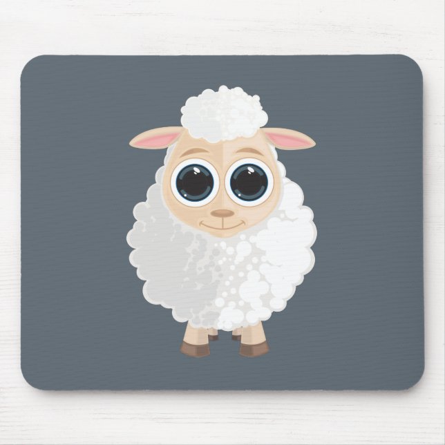 Weiße Schafe Mousepad (Vorne)