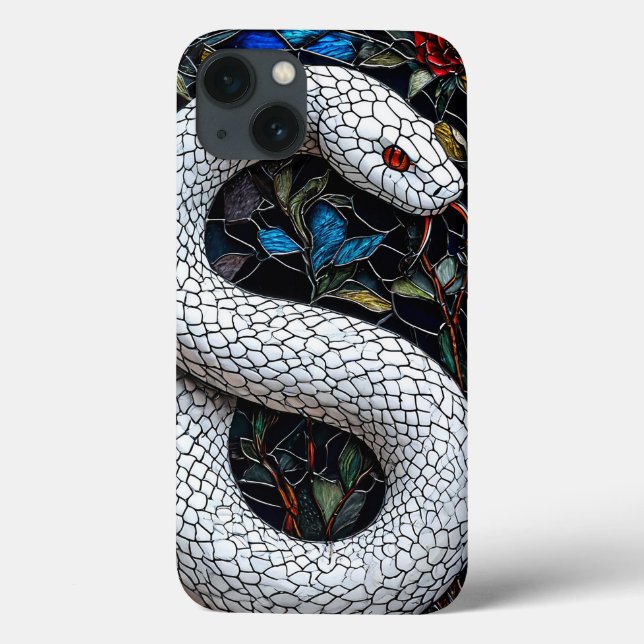Weiße Schlange Case-Mate iPhone Hülle (Rückseite)