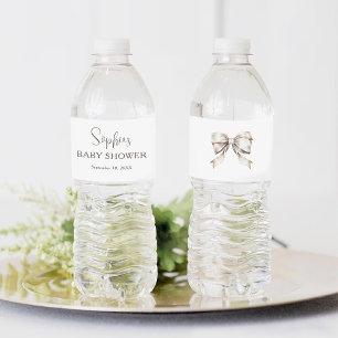 Weiße Schleifenband-Vintage-Babyparty