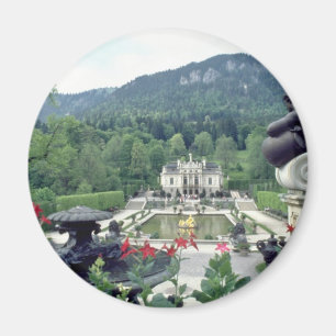 Weiße Schloss Linderhof Blumen Magnet