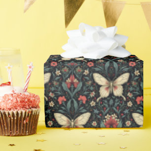 Weiße Schmetterling-Eleganz Geschenkpapier