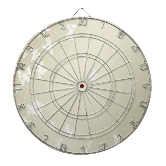 Weiße Schmetterlinge Dartscheibe (vorne)