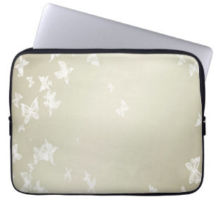 Weiße Schmetterlinge Laptopschutzhülle
