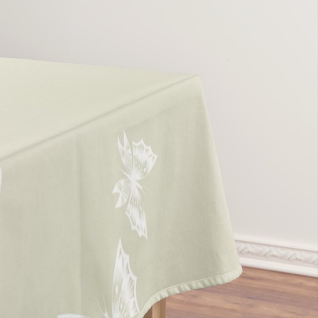 Weiße Schmetterlinge Tischdecke (Beispiel)