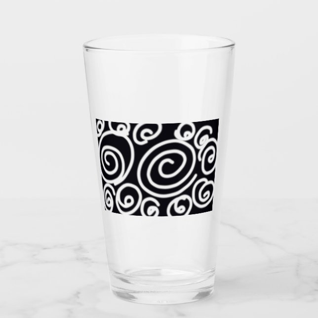 weiße Schnecken Glas (Vorderseite)