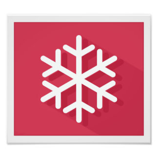 Weiße Schneeflocke Fotodruck
