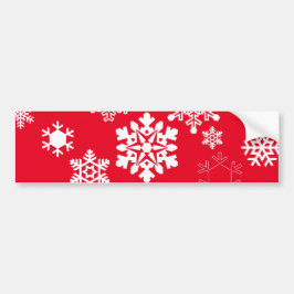 Weiße Schneeflocken - Anpassbare Hintergrundfarbe Autoaufkleber