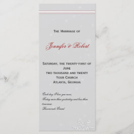 Weiße Schneeflocken auf Silberhochzeit Programm