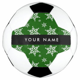 Weiße Schneeflocken, Grün, Ihr Name, Persönlich ge Fußball