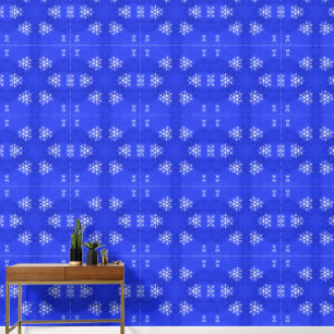 Weiße Schneeflocken Hellblau Hintergrund Tapete