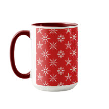 Weiße Schneeflocken mit roten Hintergrundfarben