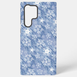 Weiße Schneeflocken Samsung Galaxy Hülle