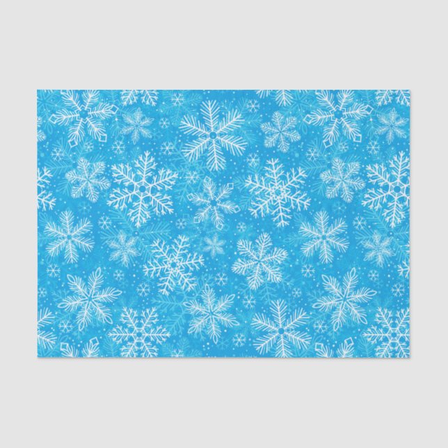Weiße Schneeflocken Seidenpapier (Vorderseite)