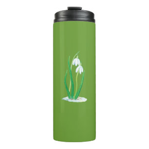 Weiße Schneeröcke (Galanthus nivalis) Grün Thermosbecher