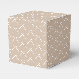 Weiße Schneestern-Schneeflocken-Muster beige Gesch Geschenkschachtel