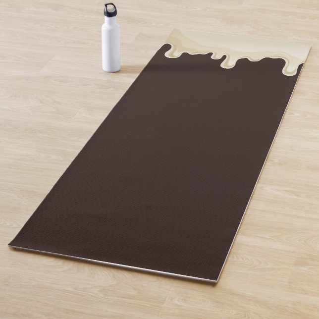 Weiße Schokolade auf dunklem Schokoladenbraun Yogamatte (Beispiel)