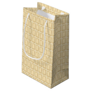 Weiße Schokoladen-Bar-Beschaffenheit Kleine Geschenktüte