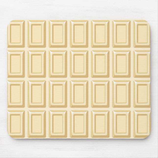 Weiße Schokoladen-Bar-Beschaffenheit Mousepad (Vorne)