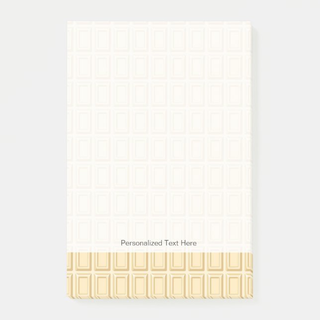 Weiße Schokoladen-Bar-Beschaffenheit Post-it Klebezettel (Vorderseite)