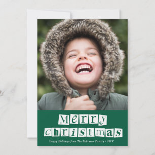 weiße Schrift Weihnachtskarte Feiertagskarte