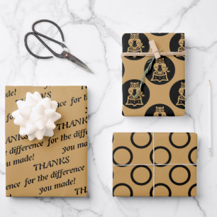 Weiße Schüssel danke für den Unterschied, den Sie Geschenkpapier Set