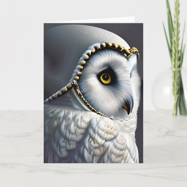 Weiße Schüssel mit Golddetails Au Art Karte (Vorderseite)