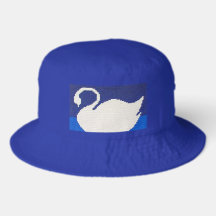 Weiße Schwan Cool Blue Shades Artisan Häkelmuster 