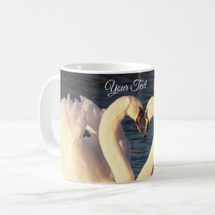 Weiße Schwan Kaffee Tasse