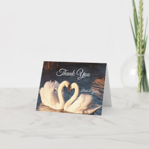 Weiße Schwäne Dankeskarten Dankeskarte