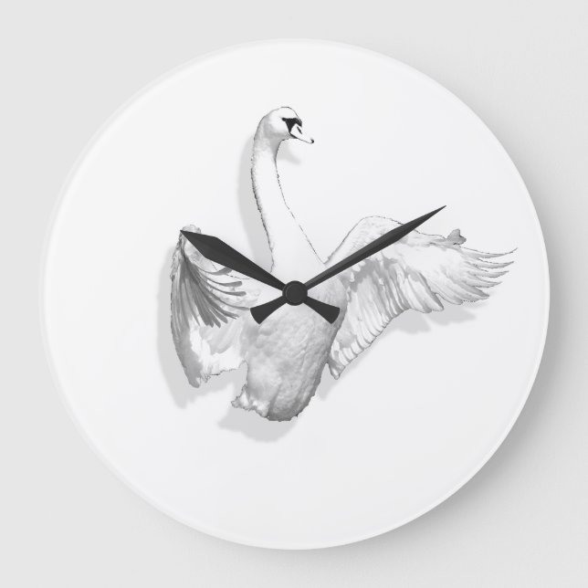 Weiße Schwäne - Uhr (Vorderseite)
