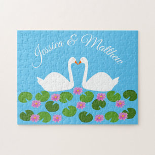 Weiße Schwäne und Wasserlilien Hochzeit nach Maß