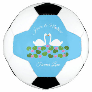 Weiße Schwäne und Wasserlilien Hochzeit nach Maß Fußball