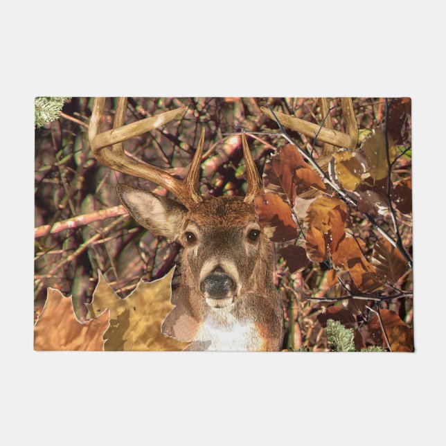 Weiße Schwanz Hirsch Herbst Energie auf einem Fußmatte (Vorderseite)