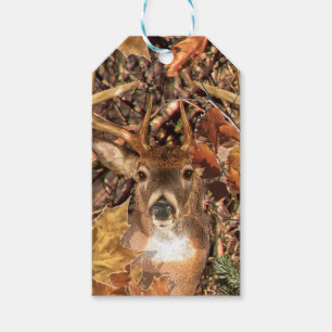 Weiße Schwanz Hirsch Herbst Energie auf einem Geschenkanhänger