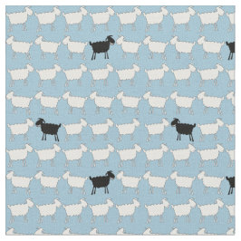 Weiße, schwarze Tierherde Stoff