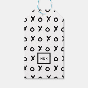 Weiße & schwarze X O XO X&O's trendy süße Geschenkanhänger