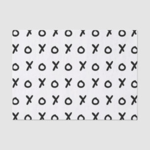 Weiße & schwarze X O XO X&O's trendy süße Seidenpapier