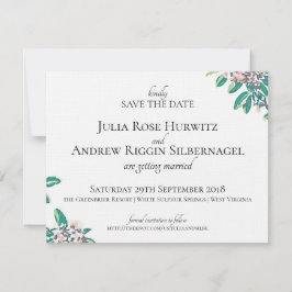 Weiße Schwefelquellen heiraten das Datum ab Save The Date