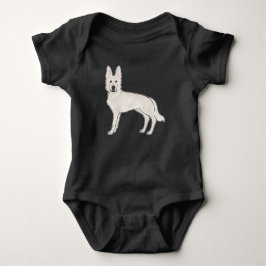 Weiße Schweizer Hirte Deutscher Schäferhund Alsati Baby Strampler