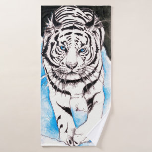 Weiße sibirischer Tiger-Sau Badhandtuch Set