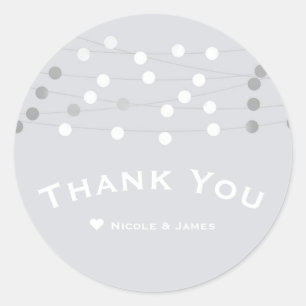 Weiße Silberreihenleuchten Moderne Gastgeschenk Ho Runder Aufkleber