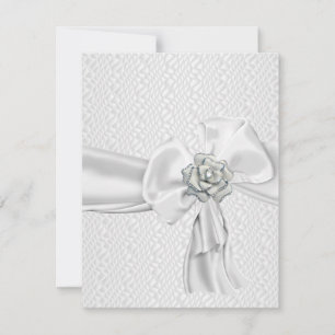 Weiße Silberrose Metall Juwel Band Veranstaltung Einladung
