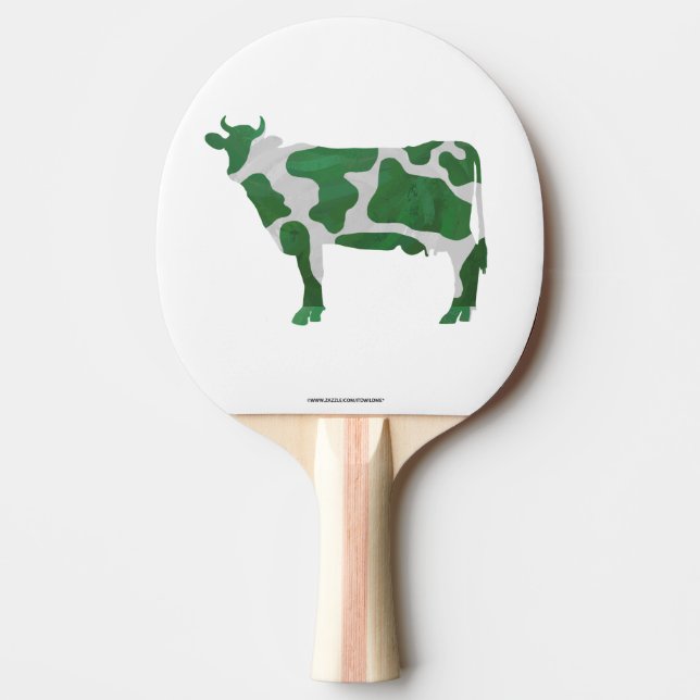 Weiße Silhouette Tischtennis Schläger (Vorderseite)