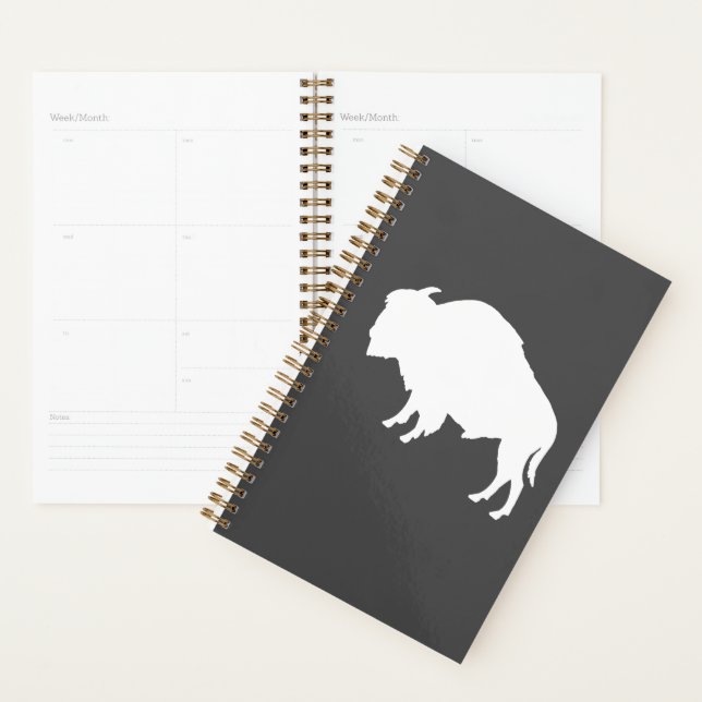 Weiße Silhouette Wildtiere Planer (Anzeige)