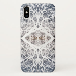 Weiße, silhouettierte Baumstruktur Case-Mate iPhone Hülle